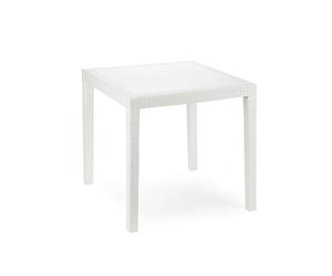 SANCO STORE - IPAE Mesa Resina Ratan Blanca King 80x80 cm.