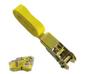 SANCO STORE - MAURER Cinta Amarre Con Ratchet Ancho 25 mm. x Longitud 4 Metros. 1 Pieza