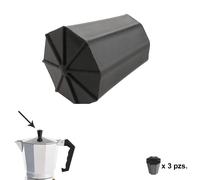Oryx Hogar Pomo de cafetera Aluminio Classic — 2/3, 6/9 y 12 tazas (3 piezas)