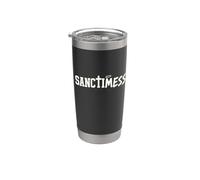 Sanctimess Divertido Humor Cristiano Fe Juego de palabras Hombres Mujeres Adolescentes Vaso térmico de acero inoxidable de doble pared