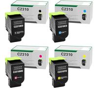 SANCTink Cartucho de tóner remanufacturado de repuesto para C2310K0 C2310C0 C2310M0 C2310Y0 C2325dw C2325 MC2325adw C2535dw MC2535adwe C2425dw MC2425adw MC2640adwe Impresora para Lexmark (Alto rendimiento, paquete de 4