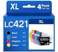 SANCTink LC421 421XL Cartuchos de tinta para Brother LC421 LC421XL VAL Multipack Compatible con Brother DCP-J1050DW MFC-J1010DW DCP-J1140DW