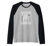 Sanctuary of Shadows Gótico Misterio Oscuro Fantasía Gráficos Camiseta Manga Raglan
