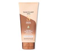 Sanctuary Spa Crema hidratante milagrosa para la piel húmeda ultra rica, sin aceite mineral, libre de crueldad animal y vegana para la ducha, 200 ml, naranja