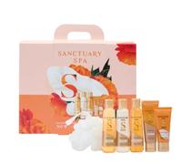 Sanctuary Spa Signature Perfect Pamper Pack Set de Regalo para Mujer, Gel de Ducha, Espuma de Baño, Exfoliante Corporal, Loción Corporal, Crema de Manos y Esponja Corporal
