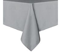 sancua Mantel rectangular de poliéster lavable, resistente a las manchas y a las arrugas, mantel decorativo de tela para mesas de comedor, fiestas de bufé y campamento, color gris plateado