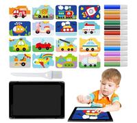 Sand Art Kits for Kids, Colorful Pictures Peel and Stick Craft Kit, 12 Vibrant Colored Pack, 16 & Sprinkle Designs, Tray Brush Included, Creative Educational Activity | Fun Learning Experience with ar