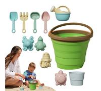 Sand Bucket - ABS Farm Beach Toys, Portable Kids Sands Buckets, 7.87x7.87 Inches Travel Sand Toys | Reusable Digging Game Tools with Folding Fruit Bucket for Kids Ages 3+ Outdoor Garden Sw