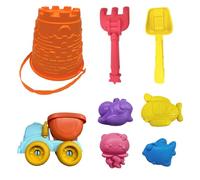 Sand Buckets, Sandbox Castle Supplies, Portable Outdoor Play Molds with Shovels Safe Materials Creative Building Set for Friends, Boys, Toddler, Girls, Family