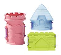 Sand Castle Tools - 3 Piece Castle Mold Beach Toy Set For Kids, Heavy-Duty Sensory Play Toys For , Portable Summer Vacation & Winter Snow Playset For Boys & Girls