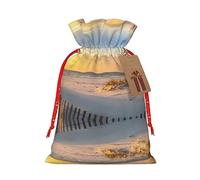 Sand Dunes - Bolsa resistente con cordón, perfecta para regalos, viajes y uso diario con etiquetas de regalo Kraft