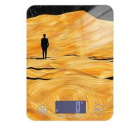 Sand Landscape Art Prints - Báscula de cocina pequeña impermeable para cocina, 11 libras/2 onzas, báscula de cocina de 5 kg/5 g, peso digital con 4 unidades para asar a dieta (pilas no incluidas)