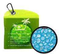 Sand Removal Bag, Waterproof Sands Remover Pouch, Soft Reusable Beaches Powder Cleaner, 4.72 Inches, Portable Compact Versatile Ideal for Travel, Outdoor, Beach
