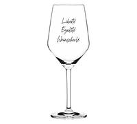 Sand & Soda 9500005 - Copa de vino moderna con texto en alemán Liberté, Egalité Weinschorlé, caja de regalo - Fabricado en Alemania