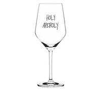Sand & Soda 9500016 Copa de vino moderna con texto en inglés "Holy Aperoly" en caja de regalo - Fabricado en Alemania