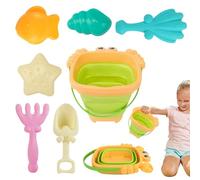 Sand Toy, Children Beach Fun, Safe Sea Molds Bright Colors Creative Expression Beach Essential Durable Design, Interactive Outdoor Game Digging Stacking Shaping for Boys, Girls