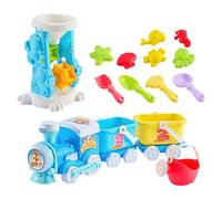 Sand Toys - 15 Piece Fun Beach Tool Set, Beach Toys with Eco-Friendly Mesh Storage Bag, Heavy Duty Sand Castle Mold Kit, Sensory Water Play Set, Bucket and Shovel for Boys Girls Aged 1+ Travel