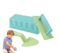 Sand Toys, Beach Bucket Set, Shovel and Brick Molding Tools, Lightweight Educational Play, Summer Outdoor Fun, Travel Use, Size Varies, Brown, Green, 1 Set