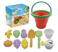 Sand Toys For Beach Outdoor Sand Molds Game Set Portable Beach Toys Set For Kids Home Camping Vacation Pool Travel Outdoor Playground Backyard Sandbox Castle Building Kit Bucket Shovel