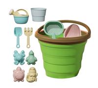 Sand Toys for Kids, Beach Digging Game, Folding Fruit Bucket, Outdoor Play Set for Ages 3+ Building Backyard Camping Swimming Pool Vacation Fun Durable Toys, Portable Design