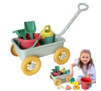 Sand Toys - Kit De Construcción De Castillos De De 1280 G | Kit De para Juegos De Aprendizaje Temprano De ABS, 8 Uds., 1 Paquete con Carrito para Acampar Al Aire Libre En La Playa Junto Al