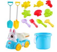 Sand Toys Set - Colorful Sandbox Building Kit, Durable Kids Beach Play Tools with Bucket Shovel Mold Set, Educational Outdoor Play Toy, Creative Construction Activity Kit for Boys Children Teens