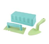 Sand Toys Set, Travel Beach Accessories, Kids Learning Tool, Lightweight Durabled Brown, Green Shovel Brick Mold Combo Perfect for Beach Trip Poolside Fun, 1 Set