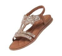Sandale Femme Ete Chic Y Cómodo Rhinestone Retro 37 - Claquetas Mujer Playa Lentejuelas Platefrome Sandalias Cuñas Boca De Pescado Calada Zapato De Caminar Leger Claquette Suela Flexible, café, 42 EU