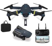 SANDALFON Drone Plegable Mini Drone con Cámara HD, Giro 3D 360º Luz LED Quadcopter WiFi FPV Video En Vivo, Auto Retorno Control Aplicación Toma Fotos Grabación Retención de Altitud para Principiantes