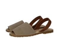 SANDALI M-969 Menorquinas de piel para mujer, en color arena, hechas en España, modelo clásico con cinta trasera que sujeta el pie, hechas en España MUJER ARENA 35