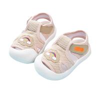 Sandalia bebé niño verano flor zapatos transpirable cómodo elegante desnudo pies ortopédicos sandalias interior y exterior antideslizante zapatos para piscina y playa, Z1 Beige, 19 EU