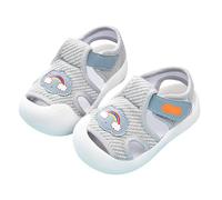 Sandalia bebé niño verano flor zapatos transpirable cómodo elegante desnudo pies ortopédicos sandalias interior y exterior antideslizante zapatos para piscina y playa, Z1 gris, 20 EU