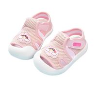Sandalia bebé niño verano flor zapatos transpirable cómodo elegante desnudo pies ortopédicos sandalias interior y exterior antideslizante zapatos para piscina y playa, Z1 rosa, 15 EU