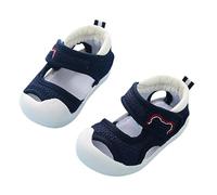 Sandalia bebé niño verano flor zapatos transpirable cómodo elegante desnudo pies ortopédicos sandalias interior y exterior antideslizante zapatos para piscina y playa, Z Navy, 16 EU