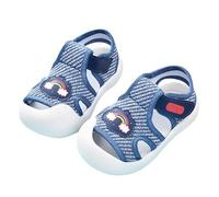 Sandalia bebé niño verano flor zapatos transpirable cómodo elegante desnudo pies ortopédicos sandalias interior y exterior antideslizante zapatos para piscina y playa, Z1 azul, 20 EU