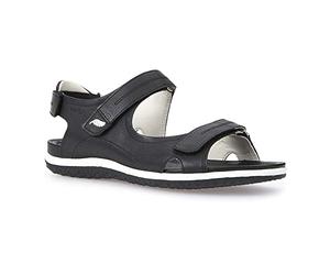 Sandalia Casual Plana de Piel, con Suela de Goma - D52R6A para: Mujer