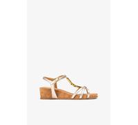 Sandalia con piedras decorativas Oro 36