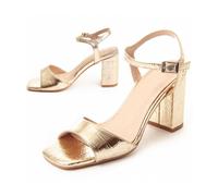 Sandalia Con Tacón Para Mujer. Montevita Sanndal 88455 Dorado