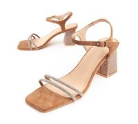 Sandalia Con Tacón Para Mujer. Montevita Sanndarey10 90522 Marrón