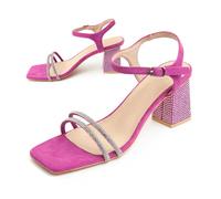Sandalia Con Tacón Para Mujer. Montevita Sanndarey10 90523 Fuxia
