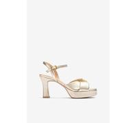 Sandalia con tiras anchas cruzadas Oro 40
