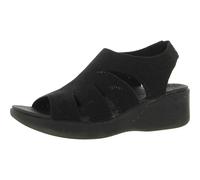 Sandalia de cu?a Skechers PIER-LITE-Memory Maker para mujer, color negro/negro, talla 8