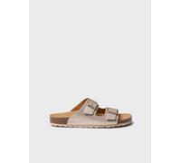 Sandalia de mujer con doble hebilla | GHANA-QT 45 CHAMPAGNE