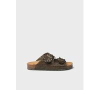 Sandalia de mujer con hebillas tipo BIO | GUAM-TE 41 CAQUI