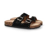 Sandalia de mujer estilo bio, hebilla metálica ajustable. Plantilla ergonómica y acolchada tipo corcho, ideal para uso diario. Temporada verano.