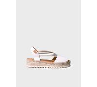 Sandalia de plataforma de yute para mujer | ESTEL-SW 41 BLANCO
