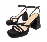 Sandalia De Tacón Para Mujer. Montevita Festsand 88512 Negro