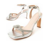 Sandalia De Tacon Para Mujer. Montevita Sandale3 91771 Plateado