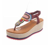 Sandalia Deportiva Mujer Zapatos Mujer Cuña Verano Zapatos de Calcetines Largos Para Adulta Calcetines Para Verano Color Sólido Sandalias Cuña Sandalias Senderismo (Red,41)