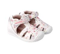 Sandalia estampada blanca